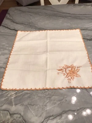 "Lote de 4 pañuelos de lino vintage de 15,5"":x 15,5""" Foto 1 de 4