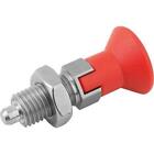 KIPP K0338.0430884 Indexing Plunger Red D1= M16X1,5, D=8, Style D, Lockout Type