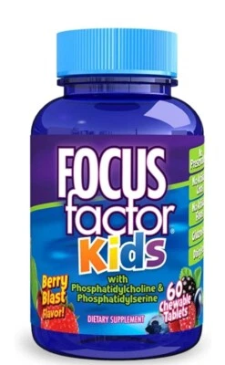 Focus Factor 儿童完整每日咀嚼多种维生素和神经营养素有效期至 4/26 — 第 1/4 张图片
