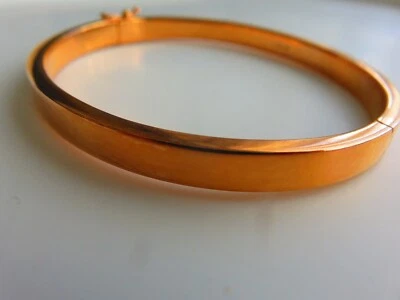 Gold Bangle 9 Carat Hinged Rose 6mm NEW - Image 1 of 4