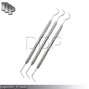 X3 Dental Endodontic Explorer 23/6 Probe Hook Diagnostic Tartar Remover Scraper - Picture 1 of 2