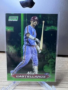 2024 Stadium Club Nick Castellanos Chrome Green Phillies 🔥🔥 - Picture 1 of 2