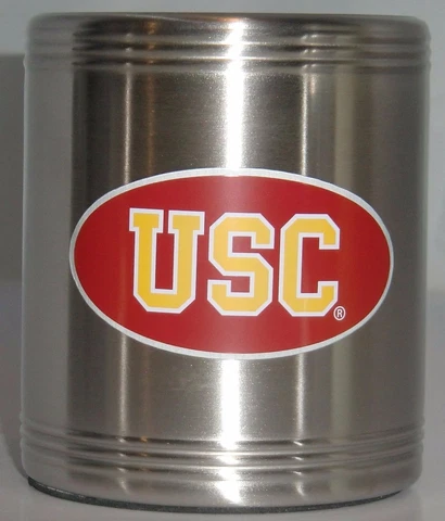 USC Trojans Insulated Stainless Steel Can Cooler Coozie NCAA Licensed Cover