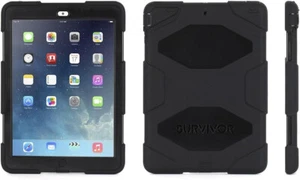 Griffin iPad Air 1 Case Survivor All-Terrain Durable Black Unboxed Without Stand - Picture 1 of 5