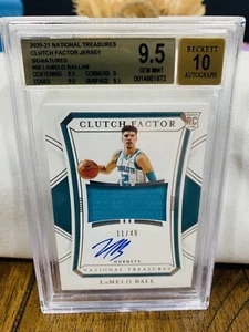 2020-21 National Treasures Clutch Factor Prime Lamelo Ball RPA #/49 POP1 🔥📈 - Picture 1 of 1