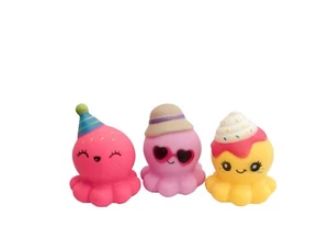 Octopus Ice Cream Party Hat Animal Themed Yellow Rubber Duck Ducks - Set of 3 - Picture 1 of 4