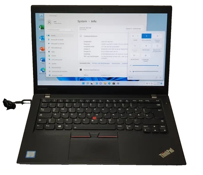 Lenovo T470s ThinkPad i5 256GB SSD 20GB Notebook Laptop Windows 11 Pro + Office - Bild 1 von 4