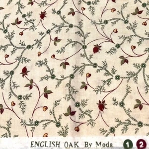 English Oak small scale floral print Moda 100% Cotton Quilting Fabric 1.25 Yards - Picture 1 of 4