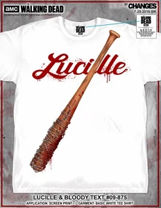 Camiseta Walking Dead Negan Lucille and Bloody Bate de Béisbol Salvador Adulto para Hombres - Imagen 1 de 3