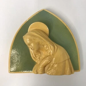 Vintage Romana Art Co. Madonna Robia Merce Gesso Giallo Verde Vedi Descrizione - Foto 1 di 9