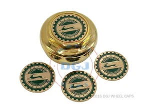 Impala Green on Gold Lowrider Knock-Off Metal Chips Emblems Size 2.25 S2 - Picture 1 of 2