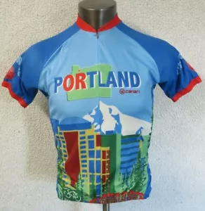 Canari Portland City Of Roses Cycling Back Pocket Shirt Short Sleeve Jersey S - Picture 1 of 9