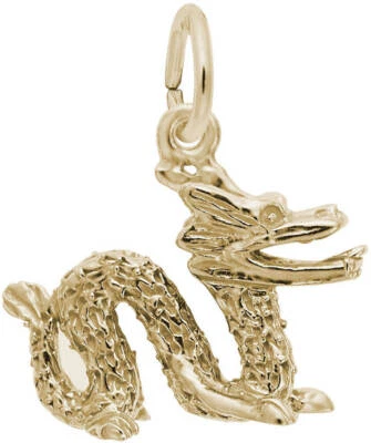 10K or 14K Gold Chinese Serpent Dragon Charm by Rembrandt - Image 1 of 2