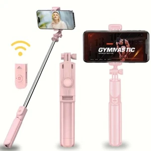 Retractable portable selfie stick phone tripod with wireless remote control - Picture 1 of 8