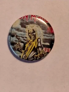 Iron Maiden Eddie Killers band vintage SMALL BUTTON music hardrock metal - Imagen 1 de 1