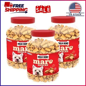 3 Pack Milk-Bone MaroSnacks Small Dog Treats with Bone Marrow, 40 oz - Picture 1 of 14