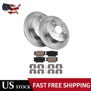 For Toyota Camry 12-17 Avalon Lexus ES350 Disc Rotors & Ceramic Brake Pads Rear - Picture 1 of 6