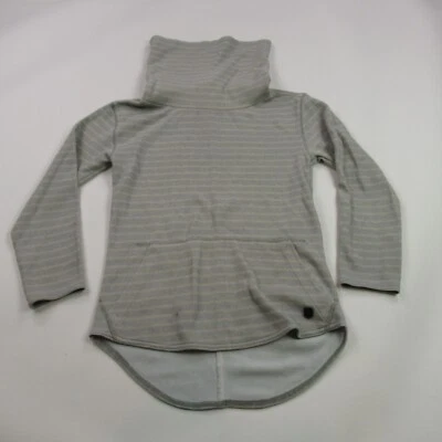 Suéter Burton Mujer XS Manga Larga Cuello Alto Pullover Gris Rayas Foto 1 de 4