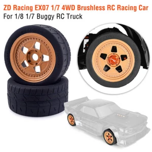 2 stk 8585 109mm Reifen Rad 17mm Sechskant Nabe für 1/7 4WD RC Rennwagen Auto - Bild 1 von 14