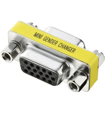 3 Pack - VGA Female to Female Gender Changer Adapter Coupler DB15 SVGA 15-Pin - Image 1 of 4