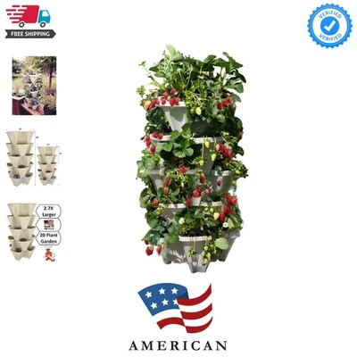 Mr. Stacky's 5-Tier Vertical Planter - Space-Saving and Efficient Gardening Foto 1 de 4