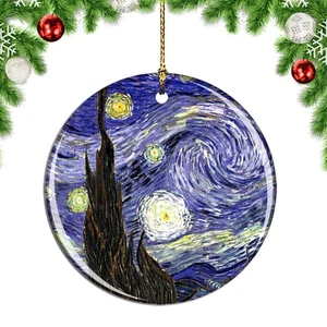 Van Gogh Starry Night Painting Christmas ornament city travel souvenir - Picture 1 of 3