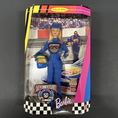 Boneca Barbie 50º Aniversário Nascar 1998 Edição de Colecionador Novo Na Caixa Motorista de Carro de Corrida - Imagem 1 de 2