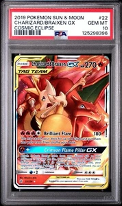Charizard & Braixen GX 22 | 2019 POKEMON SUN & MOON TAG TEAM | PSA 10 - Imagen 1 de 3