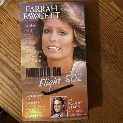 Used Murder On Flight 502 Farrah Fawcett Vhs Movie Video Robert Stack Murder ￼ - Image 1 of 2