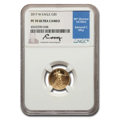 2017-W 1/10 oz Proof American Gold Eagle PF-70 NGC (Moy) - Image 1 of 3