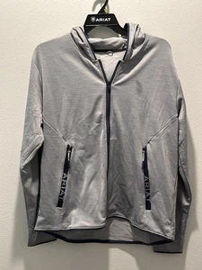 Ariat Sweater Mens Size XL Gray Tek Cold Series Full Zip Up Hoodie Sweatshirt - Picture 1 of 8