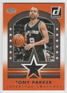TONY PARKER 2015-16 Donruss Superstar Swatches GAME-WORN Jersey #4 SP Relic /149 - Picture 1 of 2