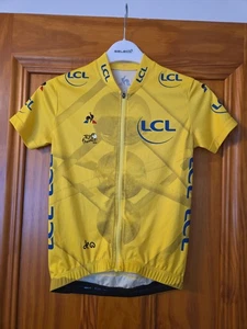 La Coq Sportif gelbes Trikot kurzärmliges Radtrikot, Tour Frankreich Alter 10 Jahre - Bild 1 von 10