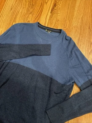 Smartwool Men's Crewneck Sweater Merino Wool Blend Blue Blocked Size Large - Image 1 of 4