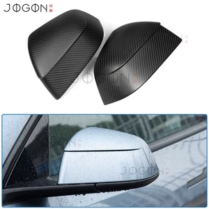 For Tesla Model Y 2025 2026+ Matte Carbon Rear View Side Mirror Cover Caps Trim - Picture 1 of 15