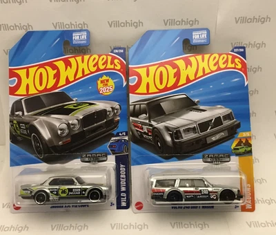 Hot Wheels 2025 ZAMAC #11 #12 VOLVO 240 Drift Wagon y Jaguar XJC V12 cupé 1/64 Foto 1 de 3