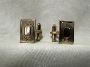 Vintage Cufflinks with Floral Design - Picture 1 of 5