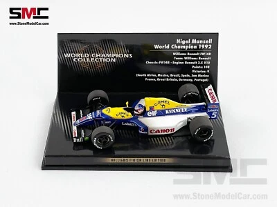 Williams F1 FW14B #5 Nigel Mansell 1992 World Champion 1:43 MINICHAMPS + CAMEL - Image 1 of 4