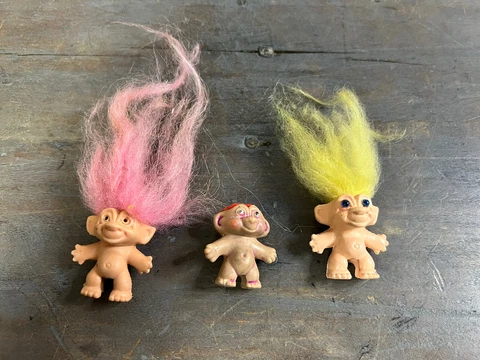 Lot Of 3 Vintage Troll Doll Pencil Toppers 1964 Cover