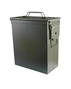 US Ammo Box Steel M9 Cal.50 lg oliva sin estampado, camping, exterior, militar -NUEVO - Imagen 1 de 1