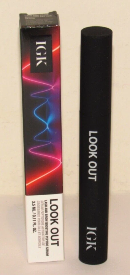 Suero de crecimiento de péptidos para pestañas y cejas IGK Look Out 0,11 OZ tamaño completo nuevo en caja Foto 1 de 1