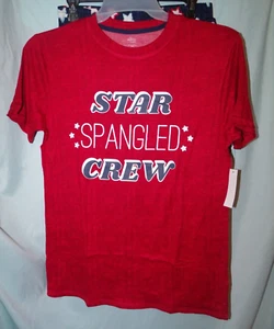 Way to Celebrate Patriotic Star Spangled Crew Pajama Set Size XL Women's NWT - Picture 1 of 5