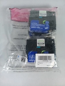 Etikettenbänder Brother Ptouch kompatibel 12 mm 0,47 Zoll weiß laminiert 6 neue Etiketten - Bild 1 von 6
