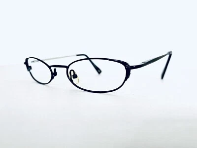 Ralph Lauren Delgado Negro Blanco Metal Ovalado Gafas de Gato Italia RL1474 47 18 130 Foto 1 de 4