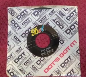 Tony Martin -To Be Alone / Don't Worry-1961 Dot records 45-16181 - VG+ - Picture 1 of 5