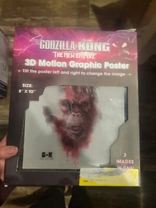 Godzilla Kong The New Empire 3d Motion Graphic Poster Size 8×10 (3 Images) - Picture 1 of 2