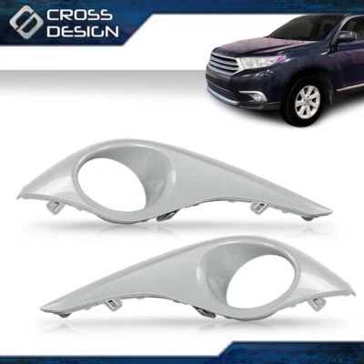 Fit For 2011-2013 Toyota Highlander Front Bumper Fog Light Lamp Cover Bezel Trim - Image 1 of 4