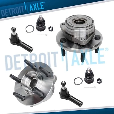 Kit Tierods exteriores de cojinete de cubo de rueda delantera de 6 piezas para Taurus Mercury Sable 1996-2007 Foto 1 de 4