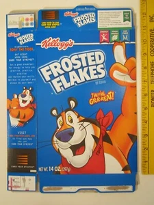 Empty Cereal Box Kellogg's 2007 Frosted Flakes EARN YOUR STRIPES [Z3A1h] - Picture 1 of 2