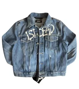 Giacca in denim da uomo designer Diesel is dead CTRL £300 UK M cappotto varsity blu estate - Foto 1 di 8